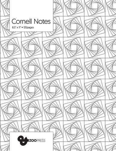 Cornell Notes Geometric Vortex - Best Note Taking System for Students, Writers, Conferences. Cornell Notes Notebook. Large 8. 5 X 11 , 120 Pages. College Note Taking Paper, School Supplies