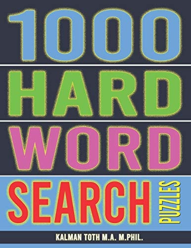 1000 Hard Word Search Puzzles Fun Way to Occupy Yourself