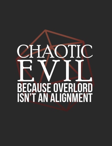 Chaotic Evil RPG Alignment Themed Mapping and Notes Note