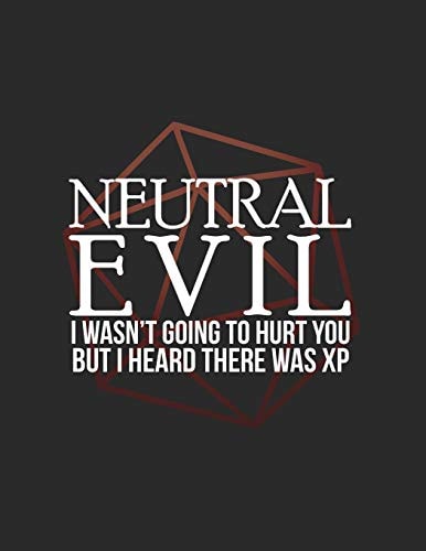 Neutral Evil RPG Alignment Themed Mapping and Notes Note