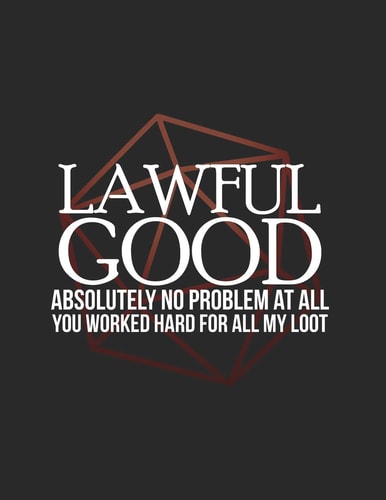 Lawful Good RPG Alignment Themed Mapping and Notes Note