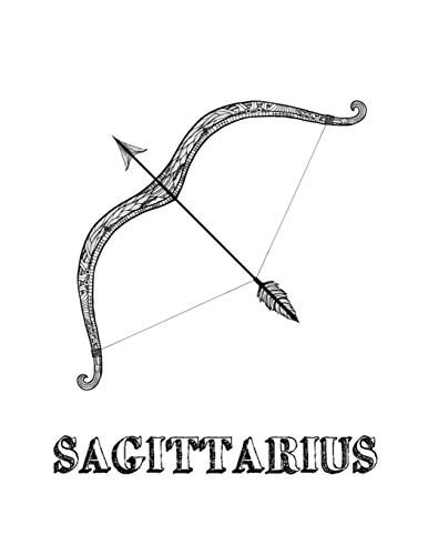 Sagittarius Coloring Book with Three Different Styles of All Twelve Signs of the Zodiac. 36 Individual Coloring Pages. 8.5 X 11