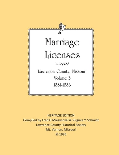 Lawrence County Marriages 1881-1886
