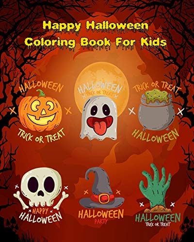 Halloween Coloring Book For Kids An Outstanding Illustrated Nightmares Coloring Book, 100 Pages