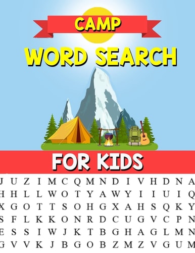 Camp Word Search For Kids A Happy Camper Word Search Puzzle For Kids - Kids Camping Activity Book