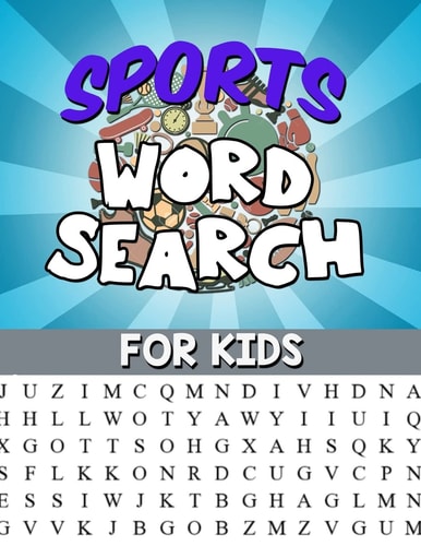 Sports Word Search for Kids Large Print Word Search Puzzle: Fun and Educational Puzzle for Kids - Sports Activity Book