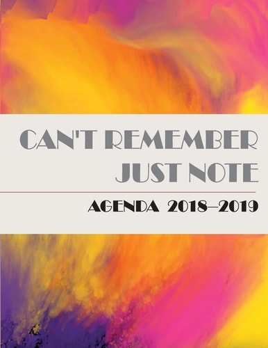 Agenda 2018-2019 September 2018 to December 2019, 8.5"x11" Sized, 115 Pages