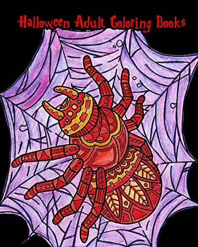 Halloween Adult Coloring Books Happy Halloween, Stress Relief Coloring Book, Halloween Drawings!