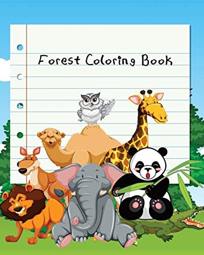 Forest Coloring Book For Children Ages 4-8