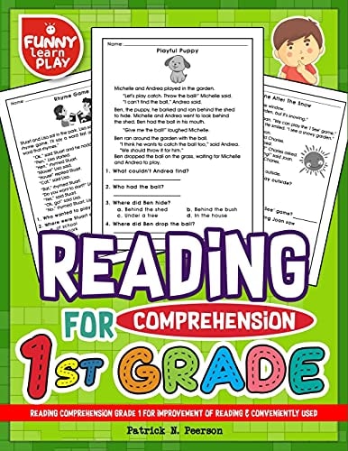 Reading Comprehension Grade 1 for Improvement of Reading & Conveniently Used 1st Grade Reading Comprehension Workbooks for 1st Graders to Combine Fun & Education Together