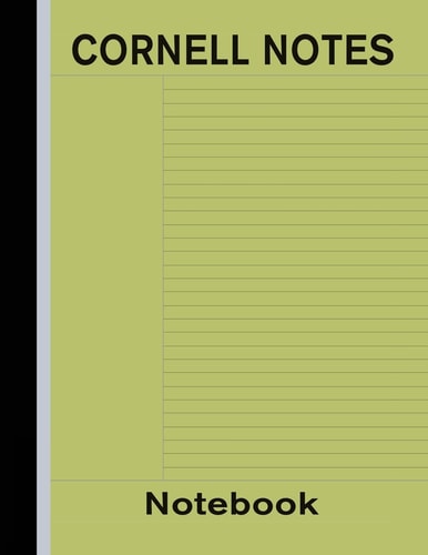 Cornell Notes Notebook Note Taking Paper - Green