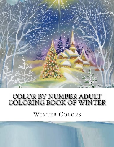 Color By Number Adult Coloring Book of Winter Festive Winter Fun Holiday Christmas Winter Season Coloring Book