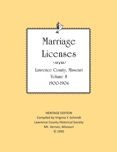 Lawrence County Missouri Marriages 1900-1904