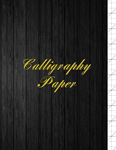 Calligraphy Paper Slanted Calligraphic Writing for Experienced and Beginner Calligraphers - Blank Write in and Practice Typography Hand Lettered Logo Design - Dark Wood (8. 5 X 11 Size)