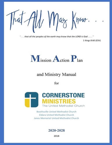That All May Know Mission Action Plan and Ministry Manual for Cornerstone Ministries, The United Methodist Church
