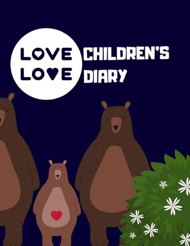 Love Children's Diary For Kids Ages 4-8 Childhood Learning, Preschool Activity Book 100 Pages Size 8. 5x11 Inch