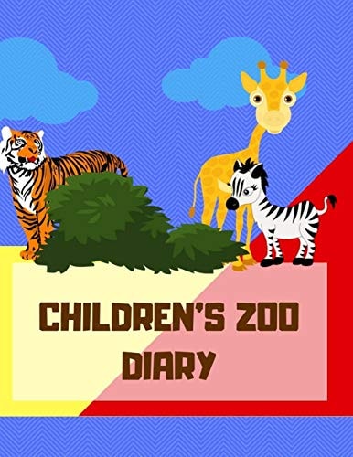 Children's Zoo Diary Ages 4-8 Childhood Learning, Preschool Activity Book 100 Pages Size 8. 5x11 Inch