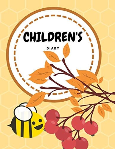 Children's Diary Ages 4-8 Childhood Learning, Preschool Activity Book 100 Pages Size 8. 5x11 Inch