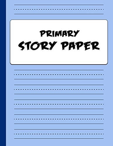 Primary Story Paper Draw & Write Composition Book for Kids - Blue