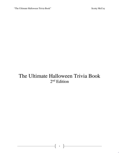 The Ultimate Halloween Trivia Book, 2nd Edition