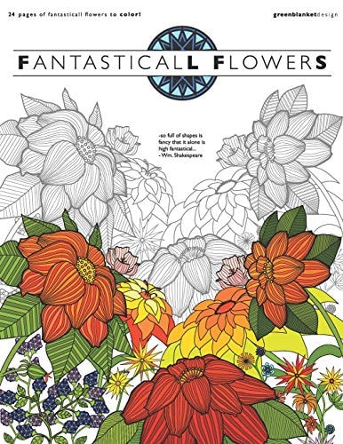 Fantasticall Flowers Coloring Book for Grownups 1