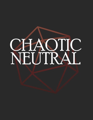 Chaotic Neutral RPG Themed Mapping and Notes Book