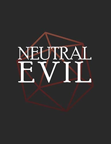Neutral Evil RPG Themed Mapping and Notes Book