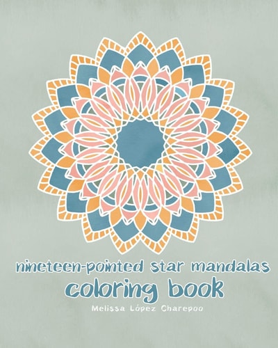 Nineteen-Pointed Star Mandalas, Coloring Book