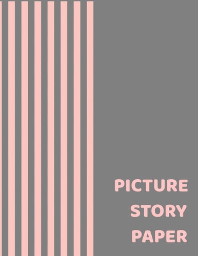 Picture Story Paper Salmon Pink Line Pattern Big Book Learn to Draw and Write Proportion Letters ( for Kinder-3rd Grade )