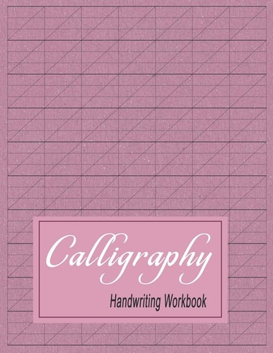 Calligraphy Handwriting Workbook Practice Paper Slanted Grid - Maroon