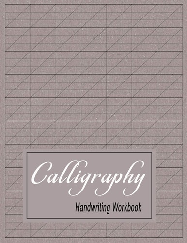 Calligraphy Handwriting Workbook Practice Paper Slanted Grid - Gray