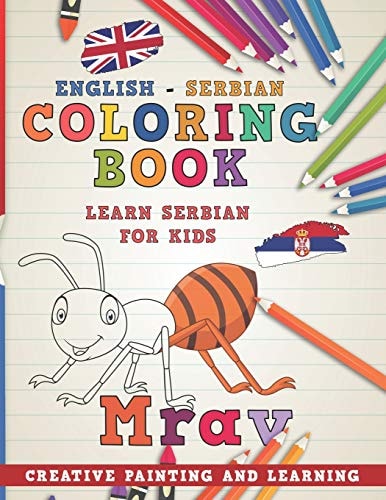 Coloring Book English - Serbian I Learn Serbian for Kids I Creative Painting and Learning.
