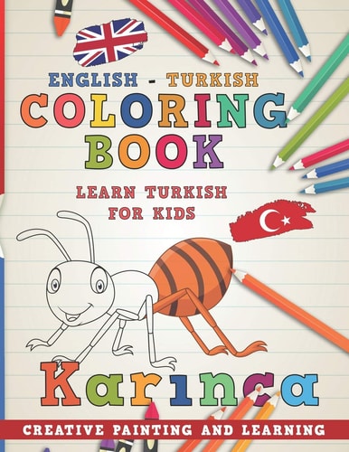 Coloring Book English - Turkish I Learn Turkish for Kids I Creative Painting and Learning.