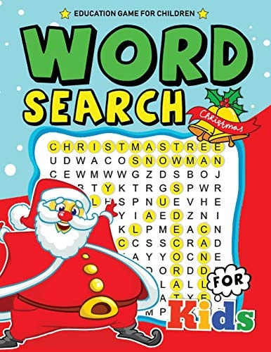 Christmas Word Search for Kids Activity Book for Toddlers & Kids