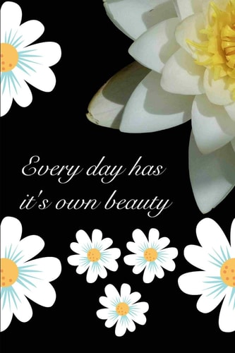 Every Day Has It's Own Beauty