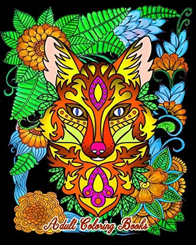 Adult Coloring Books Gorgeous Wild Animals, Deep Sea Creatures, Flowers and Sugar Skulls