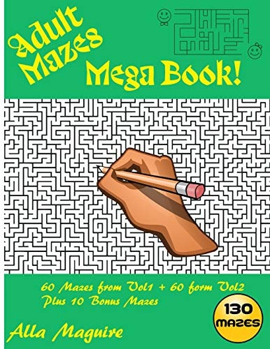 Adult Maze Book Mega Adult Mazes Puzzle Book