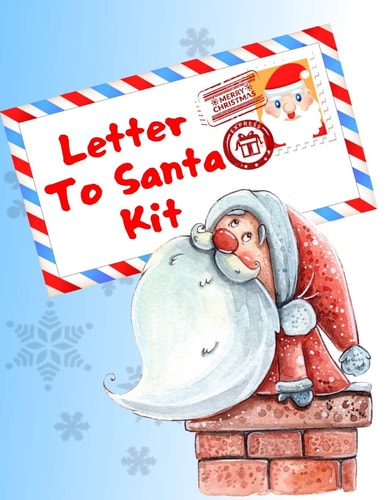Letter To Santa Kit Write A Letter To Santa Claus, Coloring And Sticker Pages