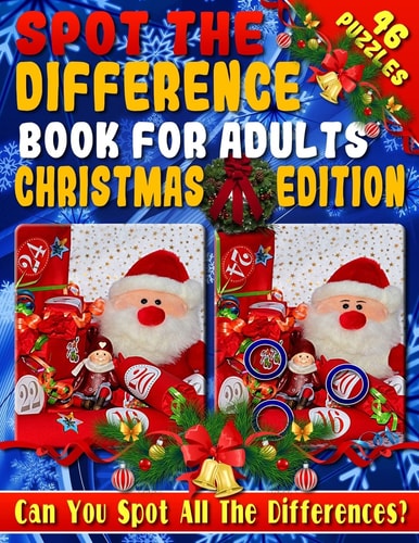 Spot the Difference Book for Adults Christmas Edition - Fun Christmas Picture Puzzles - Can You Spot All the Festive Differences?
