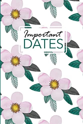 Important Dates Birthday and Anniversary Reminder Book Pink Flower Cover
