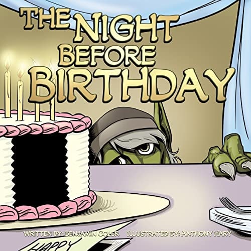 The Night Before Birthday Children's Book and Coloring Book
