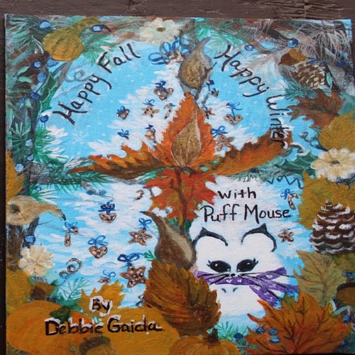 Happy Fall Happy Winter with Puff Mouse