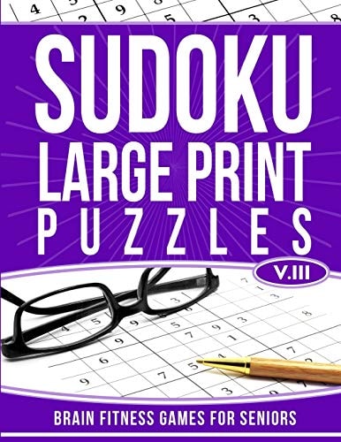 Sudoku Large Print Puzzles Vol 3 Brain Fitness Games for Seniors