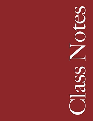 Class Notes Narrow Rule - Maroon Cover - 108 Pages
