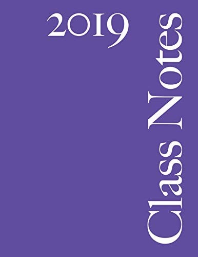 Class Notes 2019 Plum Cover, 108 Pages, Narrow Rule