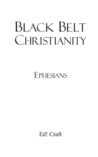 Black Belt Christianity Ephesians