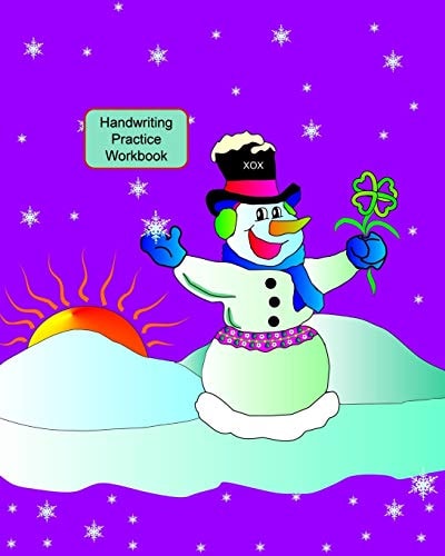 Handwriting Practice Workbook Letter Tracing - Full Alphabet Sheets With Pictures. Improve Your Child's Writing Skills - Useful for All Ages - Snowman Cover