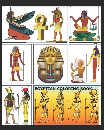 Egyptian Coloring Book More Than 70 Coloring Pages Featuring Ancient Egyptian Designs in a Big 8x10 Book