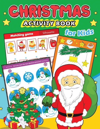 Christmas Activity Books for Kids Education Game Activity and Coloring Book for Toddlers & Kids