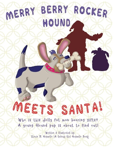 Merry Berry Rocker Hound Meets Santa